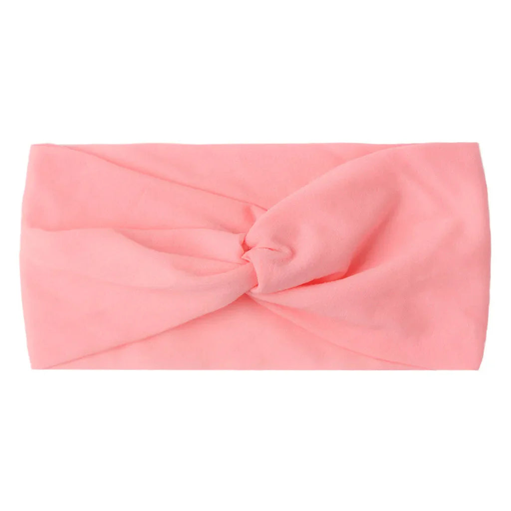 Solid Color Baby Headband Girls Twisted Knotted Soft Elastic Baby Girl Headbands Hair Accessories Large Size-Dollar Bargains Online Shopping Australia