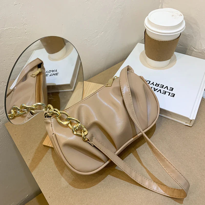 Cloud Pleated Causal Handbag Women's Dumpling Tote Armpit Bag Shopping Shoulder Bags Underarm Bag-Dollar Bargains Online Shopping Australia