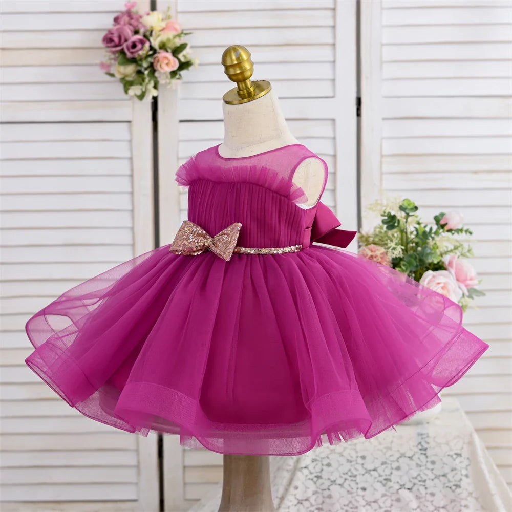 Fairy Cuty Girls Dress Tulle Fluffy Children Gowns Flower Princess Kids Birthday Party Baby Toddler Dresses-Dollar Bargains Online Shopping Australia