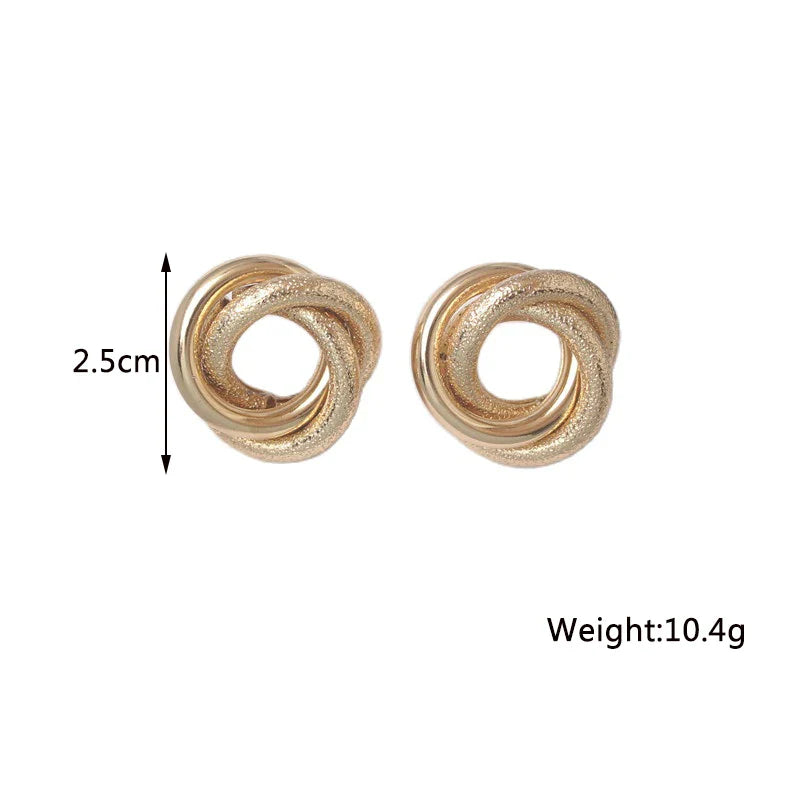 Twist Stud Earrings Gold Color Metal Women Earrings Rotating Spiral Unusual Earrings for Ladies European Jewelry-Dollar Bargains Online Shopping Australia