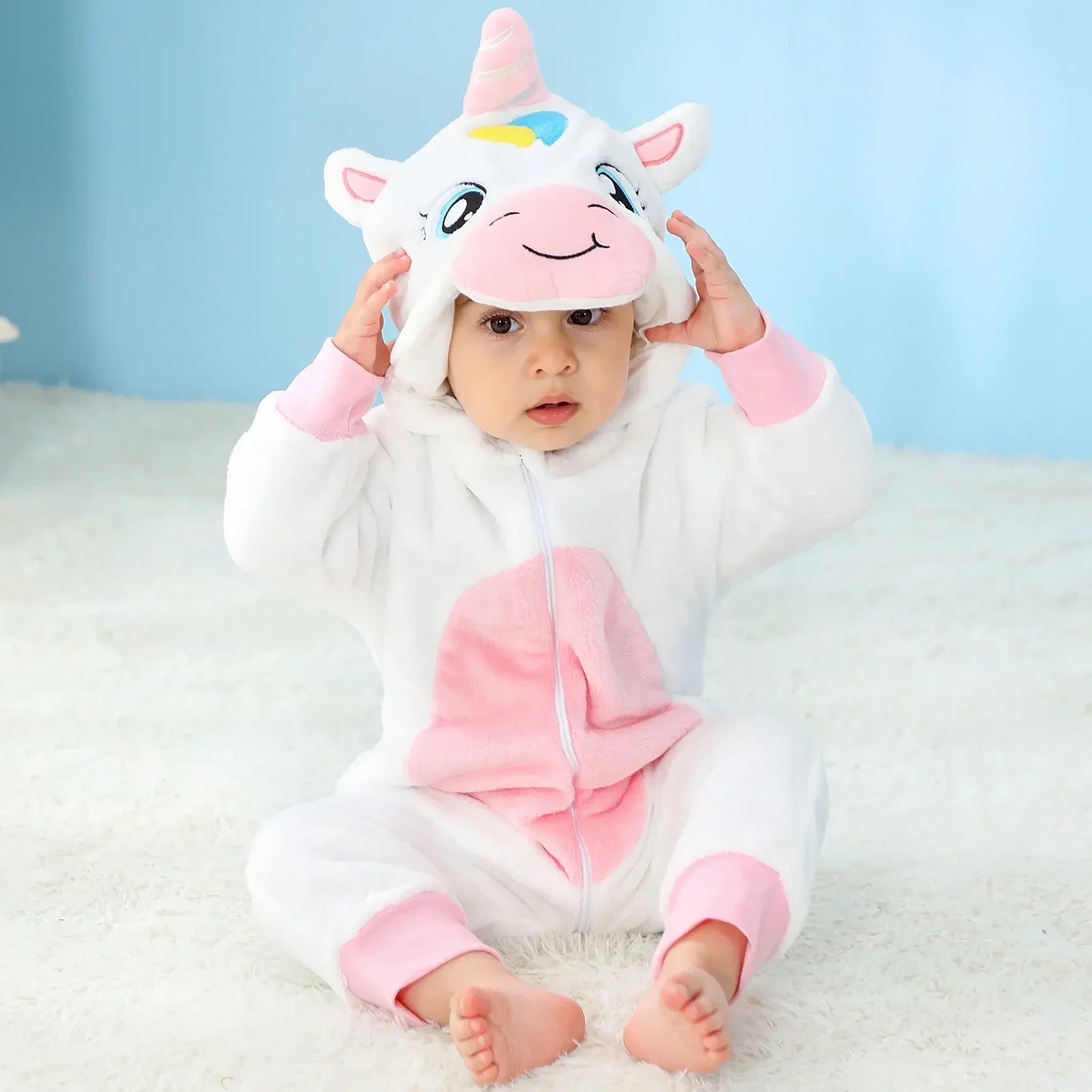 Baby Rompers Winter Kigurumi Lion Costume For Girls Boys Toddler Animal Jumpsuit Infant Clothes Pyjamas Kids Overalls Ropa Bebes-Dollar Bargains Online Shopping Australia