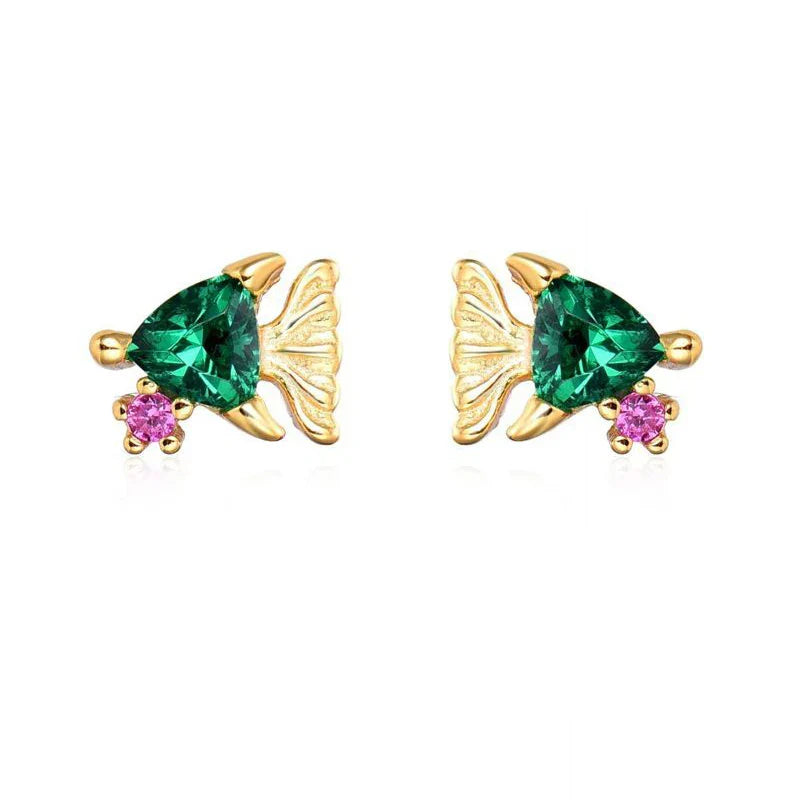 Gold Filled Stud Earrings Set For Women Ear Cuffs Colorful Zircon Dangle Hoop Earrings Fashion Party Jewelry-Dollar Bargains Online Shopping Australia