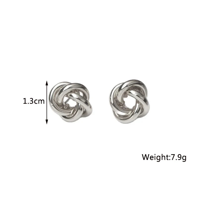 Twist Stud Earrings Gold Color Metal Women Earrings Rotating Spiral Unusual Earrings for Ladies European Jewelry-Dollar Bargains Online Shopping Australia