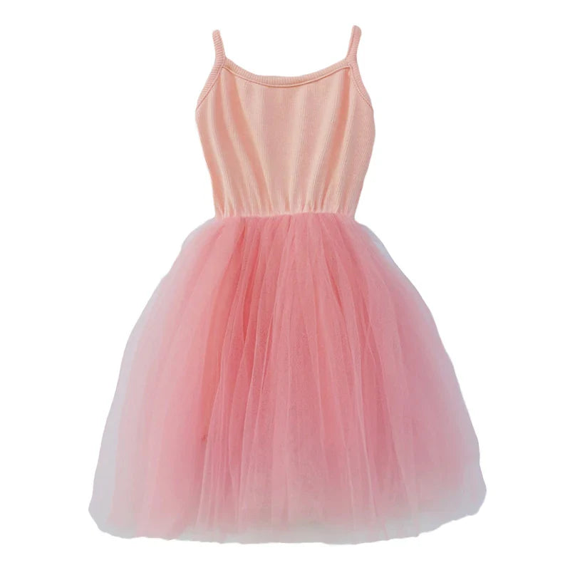 Baby Girls Cotton Tutu Dress Toddler Party Tulle Sundress Infant Princess Sleeveles Dresses Children Kids Sundress Clothing-Dollar Bargains Online Shopping Australia