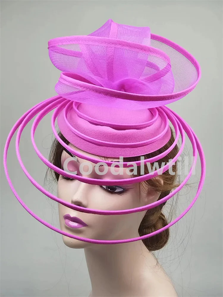 Royal Ascot Luxury Fascinator Hat Women Wedding Headpiece Mesh Hat Formal Event Pillbox Fascinator Hats Ladies Mariage Millinery-Dollar Bargains Online Shopping Australia