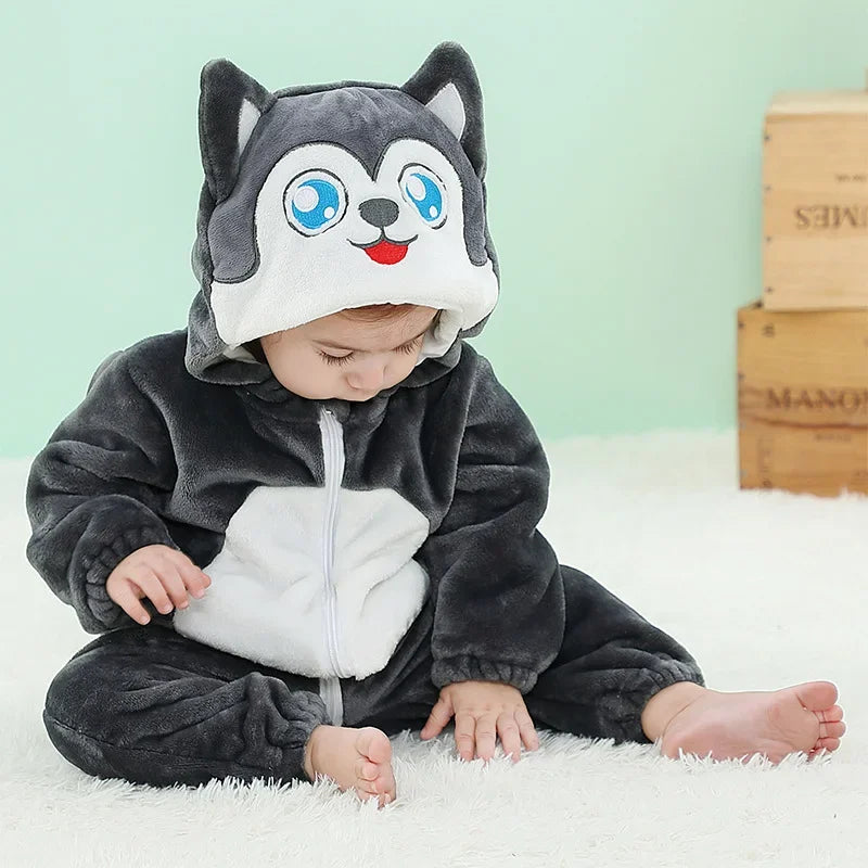 Baby Rompers Winter Kigurumi Lion Costume For Girls Boys Toddler Animal Jumpsuit Infant Clothes Pyjamas Kids Overalls Ropa Bebes-Dollar Bargains Online Shopping Australia