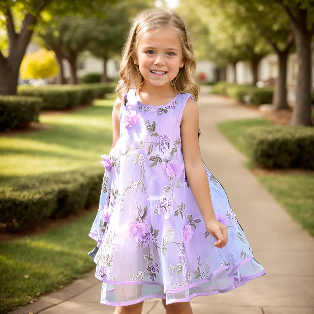 Girls Flower Bohemian Summer Dress Child Kids Girl Beach Dresses Chiffon Dresses Floral-Dollar Bargains Online Shopping Australia