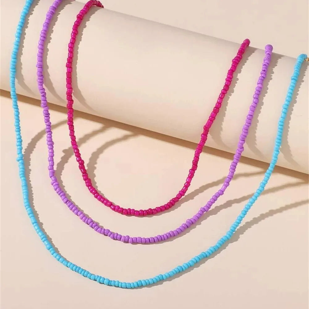 Boho Choker Simple Vintage Red Heart Shape Necklace For Women Fashion Collar Beads Jewelry Party Gift-Dollar Bargains Online Shopping Australia