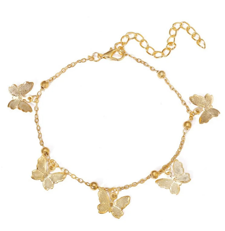 Anklets Butterfly Accessories for Women Summer Beach Ankle Foot Chain Jewelry-Dollar Bargains Online Shopping Australia