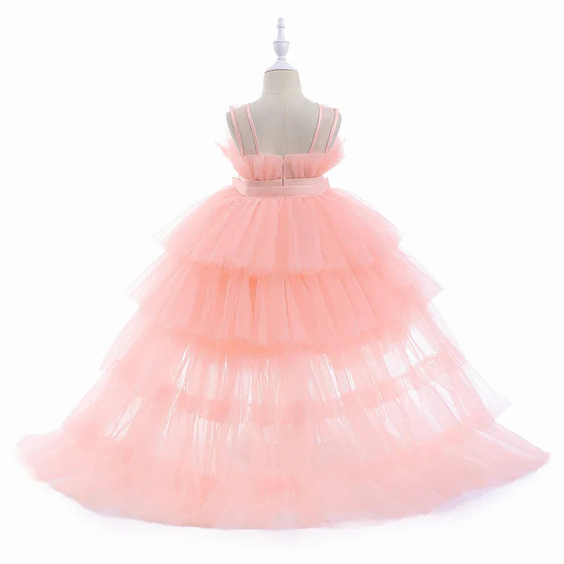 Summer Long Bridesmaid Dress For Girl Children Costume Lace Princess Dresses Girls Clothes Birthday Wedding Party Ball Gown-Dollar Bargains Online Shopping Australia