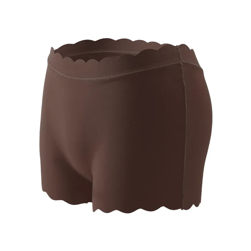 Women's Panties Seamless Sports Wavy Edge Silk Satin Boxers Underwear Female Lovely Briefs Cozy Lingerie Intimate Underpants-Dollar Bargains Online Shopping Australia