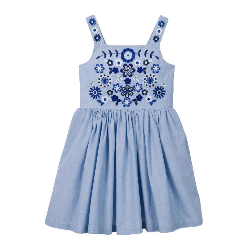 Girls Casual Clothes Cotton Lovely Kids Summer Dress for Toddler Infant Children-Dollar Bargains Online Shopping Australia
