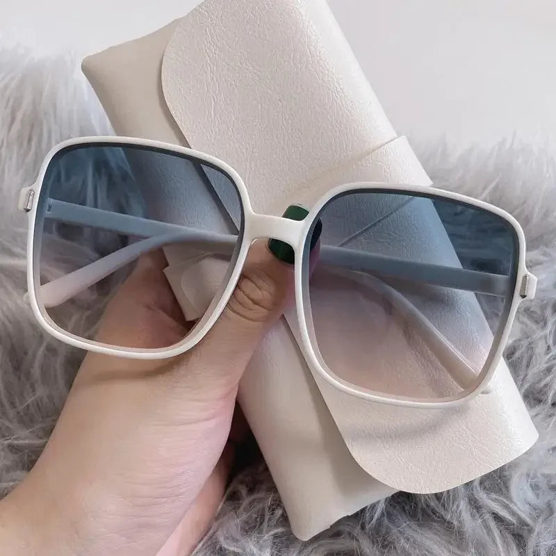 Gradient Sunglasses Female Ins Big Box Fashion Retro Square Sunglasses-Dollar Bargains Online Shopping Australia