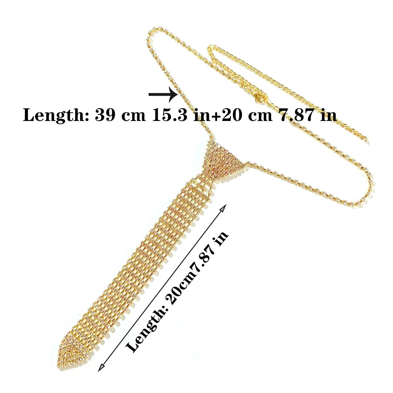 Fashionable and elegant necktie Necklace flash Rhinestone Long Necklace bead chain ladies wedding ball jewelry-Dollar Bargains Online Shopping Australia