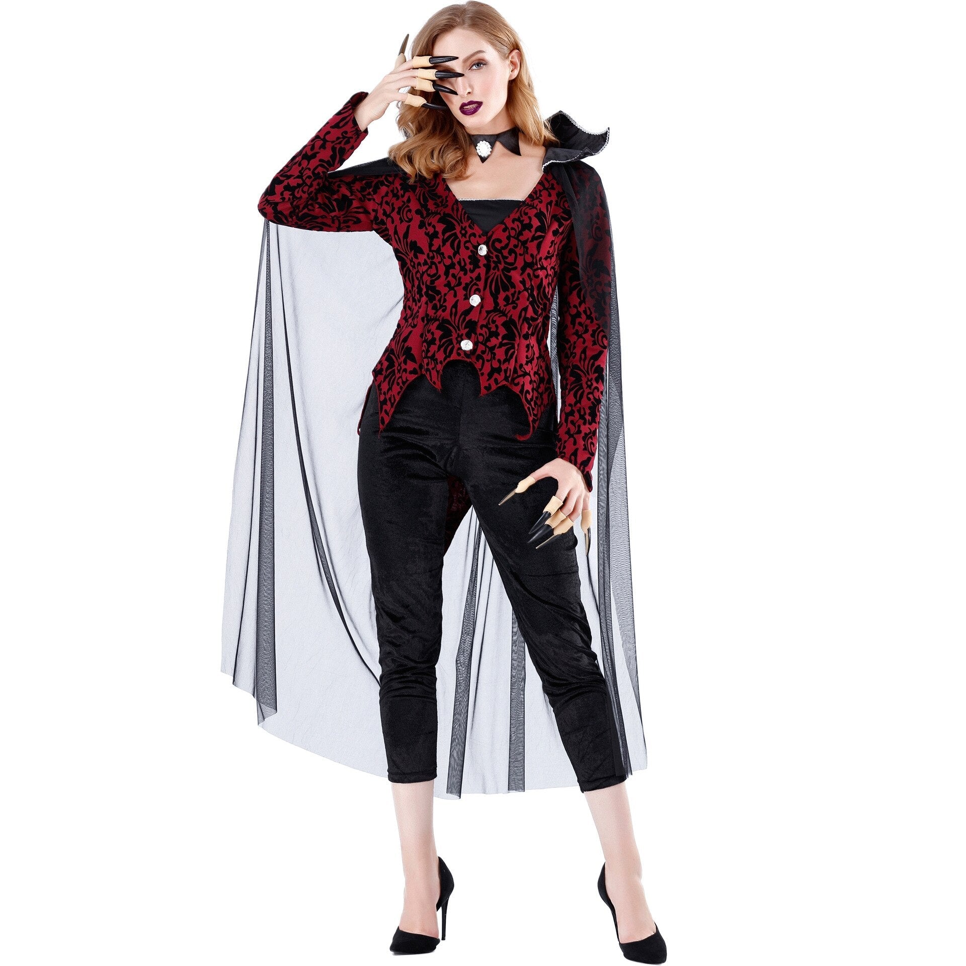 Vampire Demon Queen Costume European and American Halloween Costume Cosplay Role Playing Black Widow Costume-Dollar Bargains Online Shopping Australia