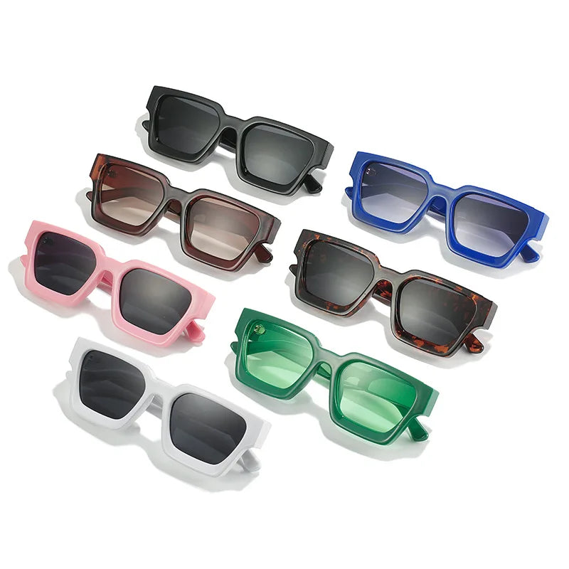 Women Square Sunglasses Retro Men Tinted Shades