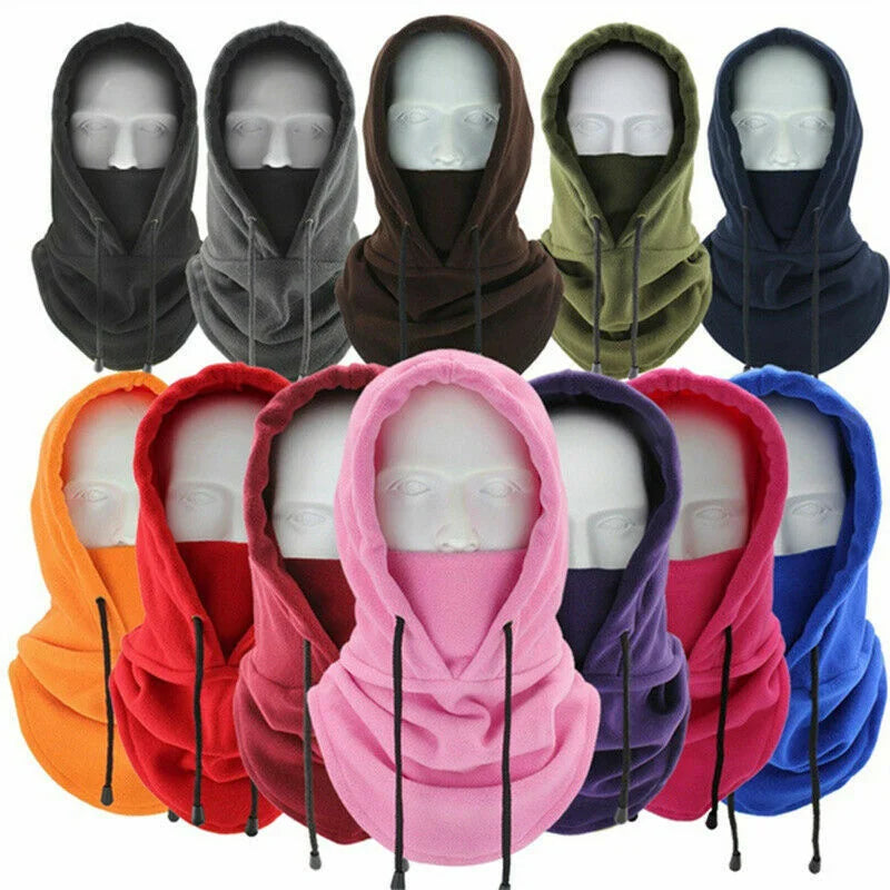 Winter Thermal Fleece Balaclava Scarf Ski Face Mask Neck Warmer Snood Hood Hat Windproof Cold Warm Riding Cap Sports Outdoor