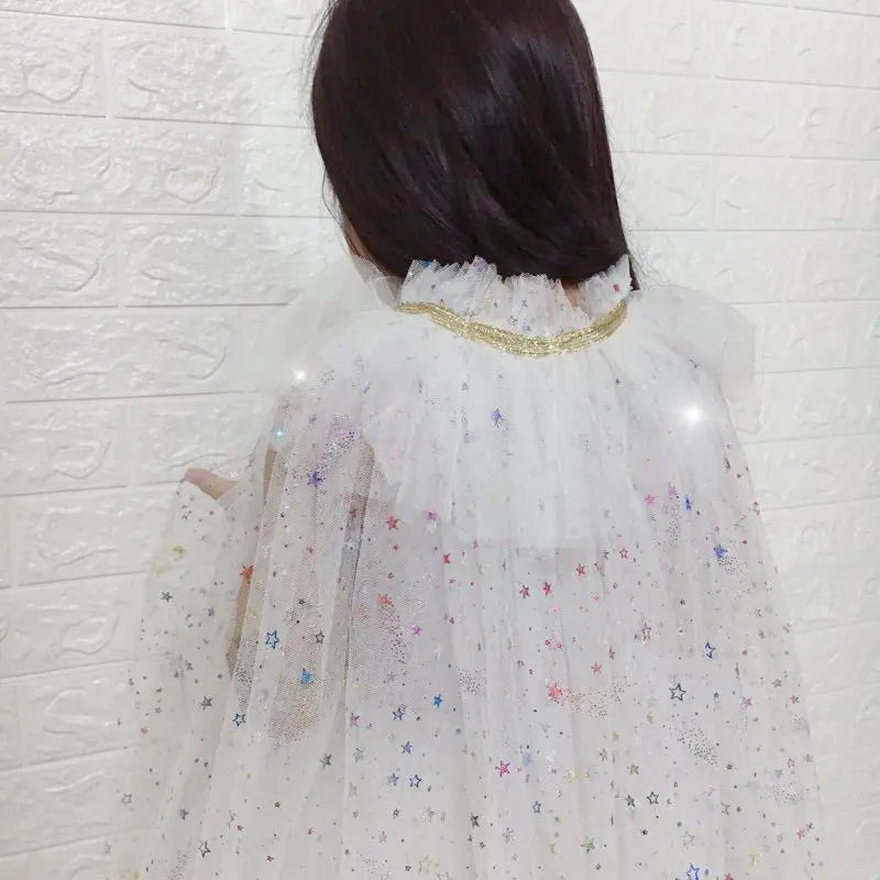 Christmas Halloween Girls Cloak Outerwear One Size Sequins Shawl Kids Coat for Birthday Party Beach Rainbow Princess Costume-Dollar Bargains Online Shopping Australia