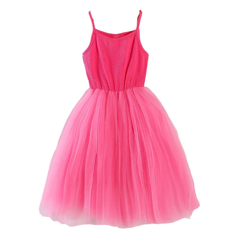 Baby Girls Cotton Tutu Dress Toddler Party Tulle Sundress Infant Princess Sleeveles Dresses Children Kids Sundress Clothing-Dollar Bargains Online Shopping Australia