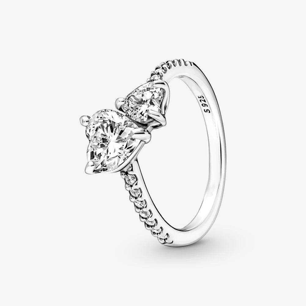 925 Silver Stackable Love Heart Crown Ring For Women Original Silver 925 Rings Brand Jewelry Gift
