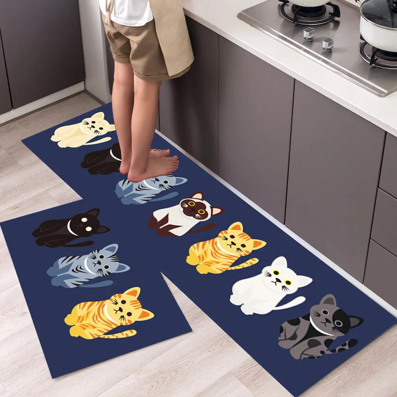 Long Kitchen Carpet for Floor Home Entrance Doormat Bedroom Living Room Decor Bedside Rug Hallway Balcony Bathroom Anti-Slip Mat