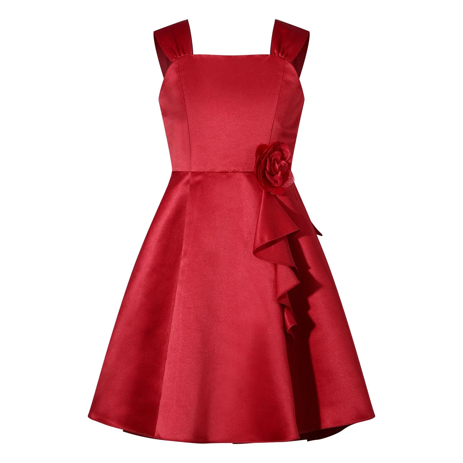 Girls Summer Sleeveless Princess Dress Elegant Satin Wedding Bridesmaid Party Dress Big Bowknot A-line Tutu for Birthday Evening-Dollar Bargains Online Shopping Australia