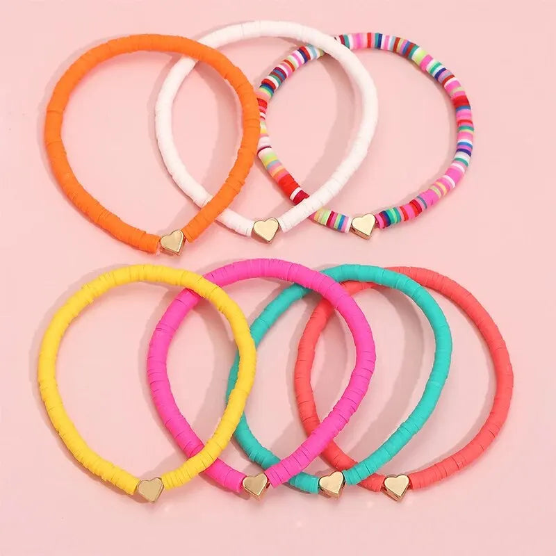 7 Women's Feet Chains Simple and Colorful Random Soft Ceramic Love Feet Chains Beach Party Layered Bohemian-Dollar Bargains Online Shopping Australia