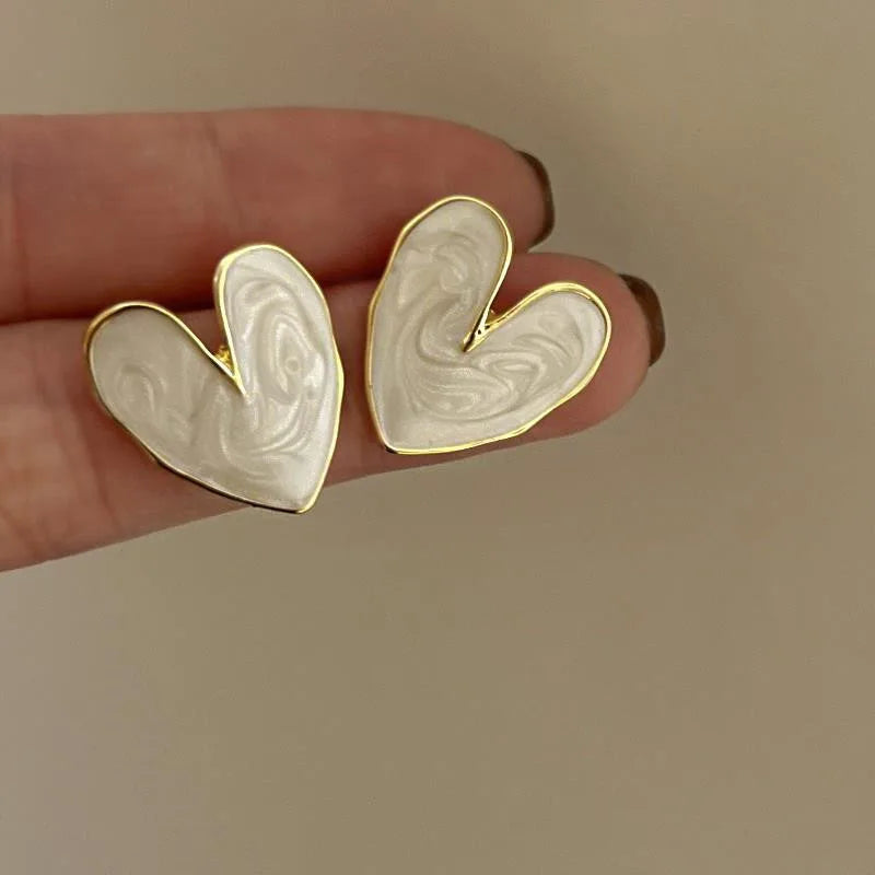 Red Heart Stud Earring Women Metal Gold Color Eye Heart Lips Wedding Statement Earrings Fashion Party Jewelry-Dollar Bargains Online Shopping Australia