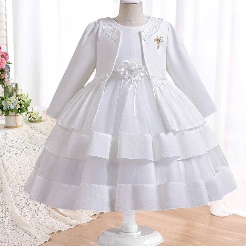 Dress Long sleeved Birthday Party Elegant Evening Dress Performance Fluffy Girl Princess Dress-Dollar Bargains Online Shopping Australia