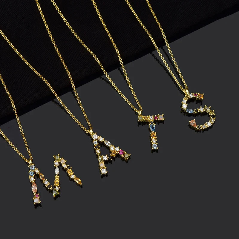 Alphabet Pendants Clasp Chain Initial 925 Sterling Silver Necklace A-Z Choker Fine Jewelry-Dollar Bargains Online Shopping Australia