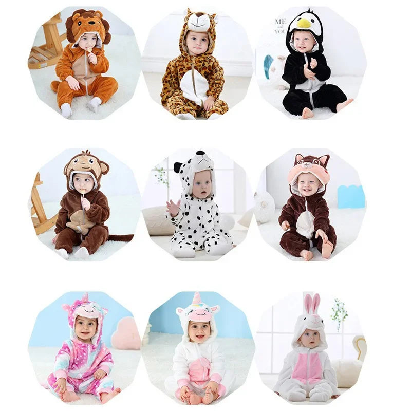 Baby Rompers Winter Kigurumi Lion Costume For Girls Boys Toddler Animal Jumpsuit Infant Clothes Pyjamas Kids Overalls-Dollar Bargains Online Shopping Australia