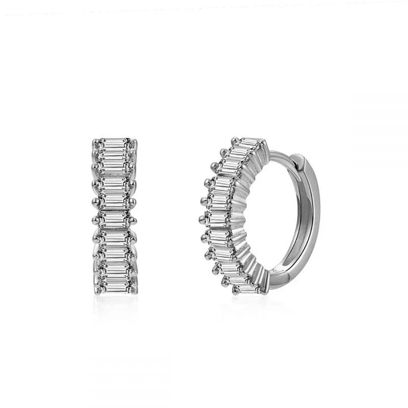 Gold Filled Stud Earrings Set For Women Ear Cuffs Colorful Zircon Dangle Hoop Earrings Fashion Party Jewelry-Dollar Bargains Online Shopping Australia