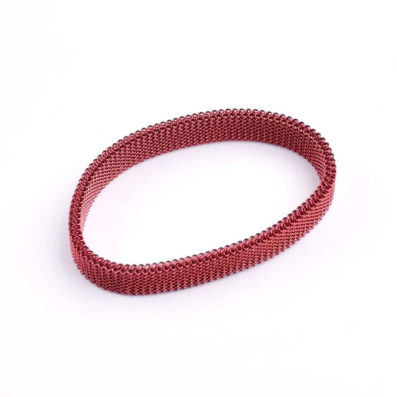 Stainless Steel Jewelry Elastic Spring Wrist Band Stretch Mesh Bracelets Unique Colorful Bangles-Dollar Bargains Online Shopping Australia