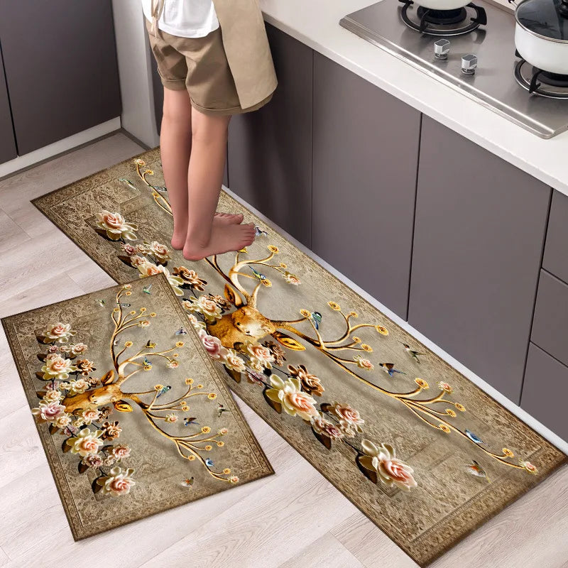 Long Kitchen Carpet for Floor Home Entrance Doormat Bedroom Living Room Decor Bedside Rug Hallway Balcony Bathroom Anti-Slip Mat