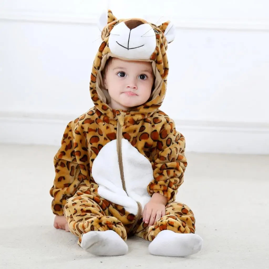 Baby Rompers Winter Kigurumi Lion Costume For Girls Boys Toddler Animal Jumpsuit Infant Clothes Pyjamas Kids Overalls-Dollar Bargains Online Shopping Australia