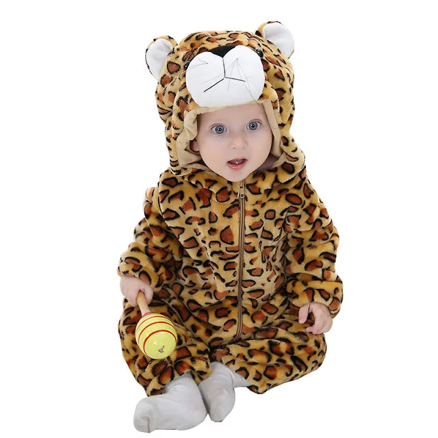 Halloween Baby Rompers Winter Hooded Flannel Toddler Infant Clothes Overall Bodysuits Jumpsuit Costume-Dollar Bargains Online Shopping Australia