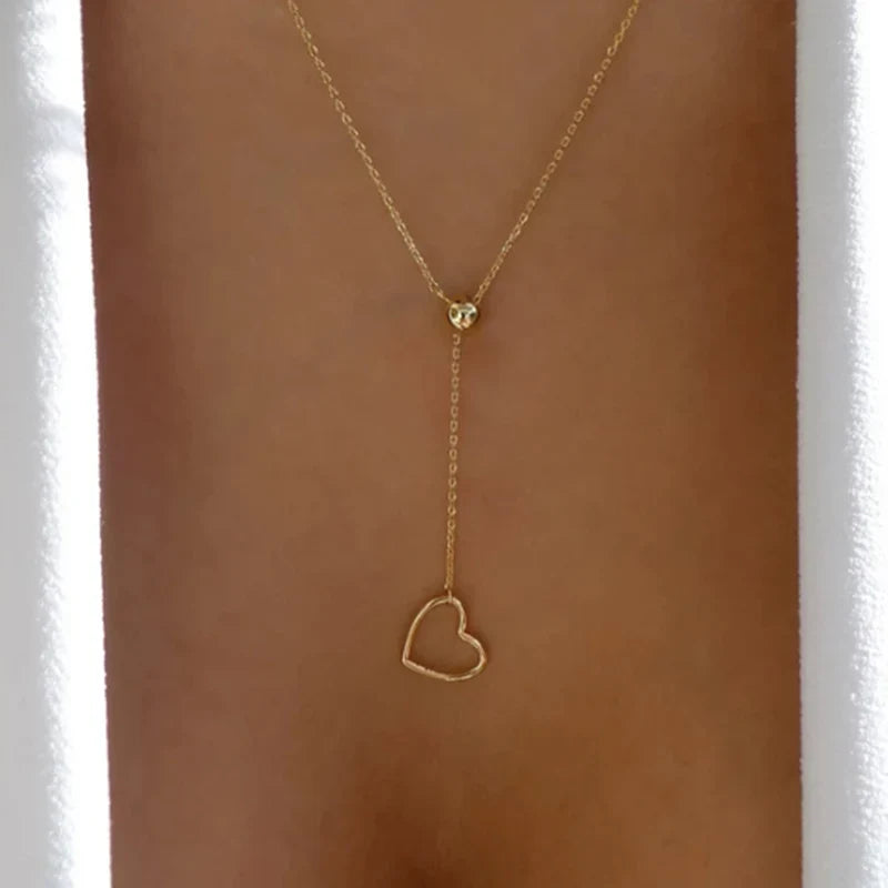 Bohemia Multilayer Crystal Butterfly Pendant Necklaces Women Hollow Heart Choker Necklace Fashion Jewelry Party-Dollar Bargains Online Shopping Australia