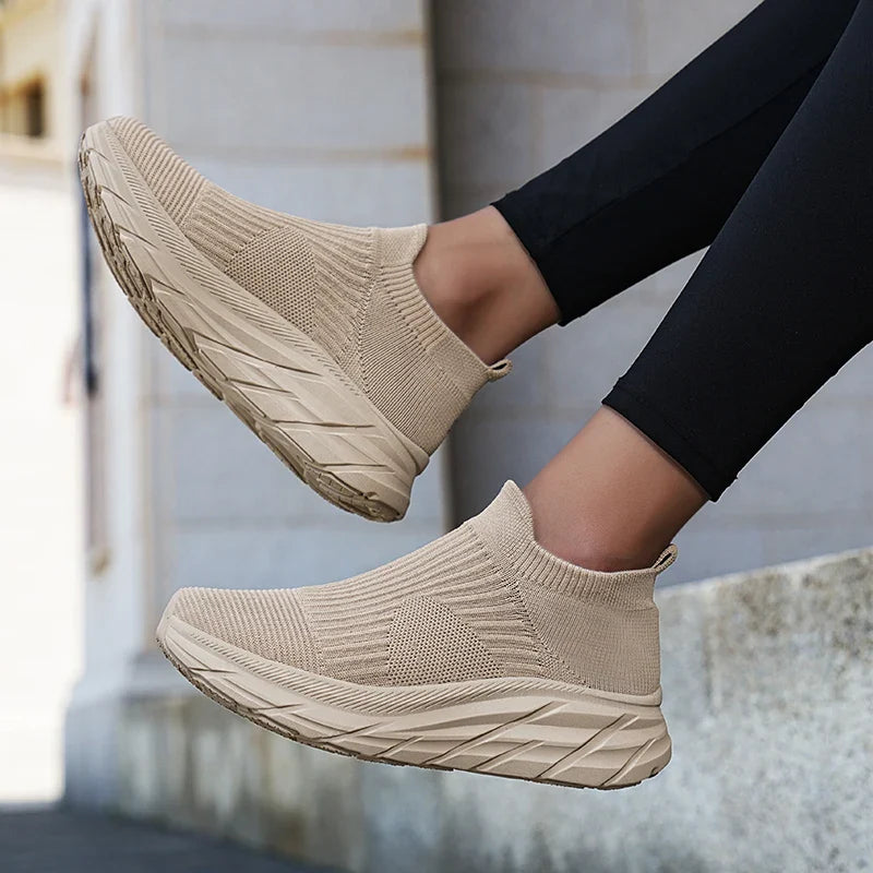 Women Sock Shoes Flannel Socks Sneakers Women Spring Autumn Platform Shoes-Dollar Bargains Online Shopping Australia