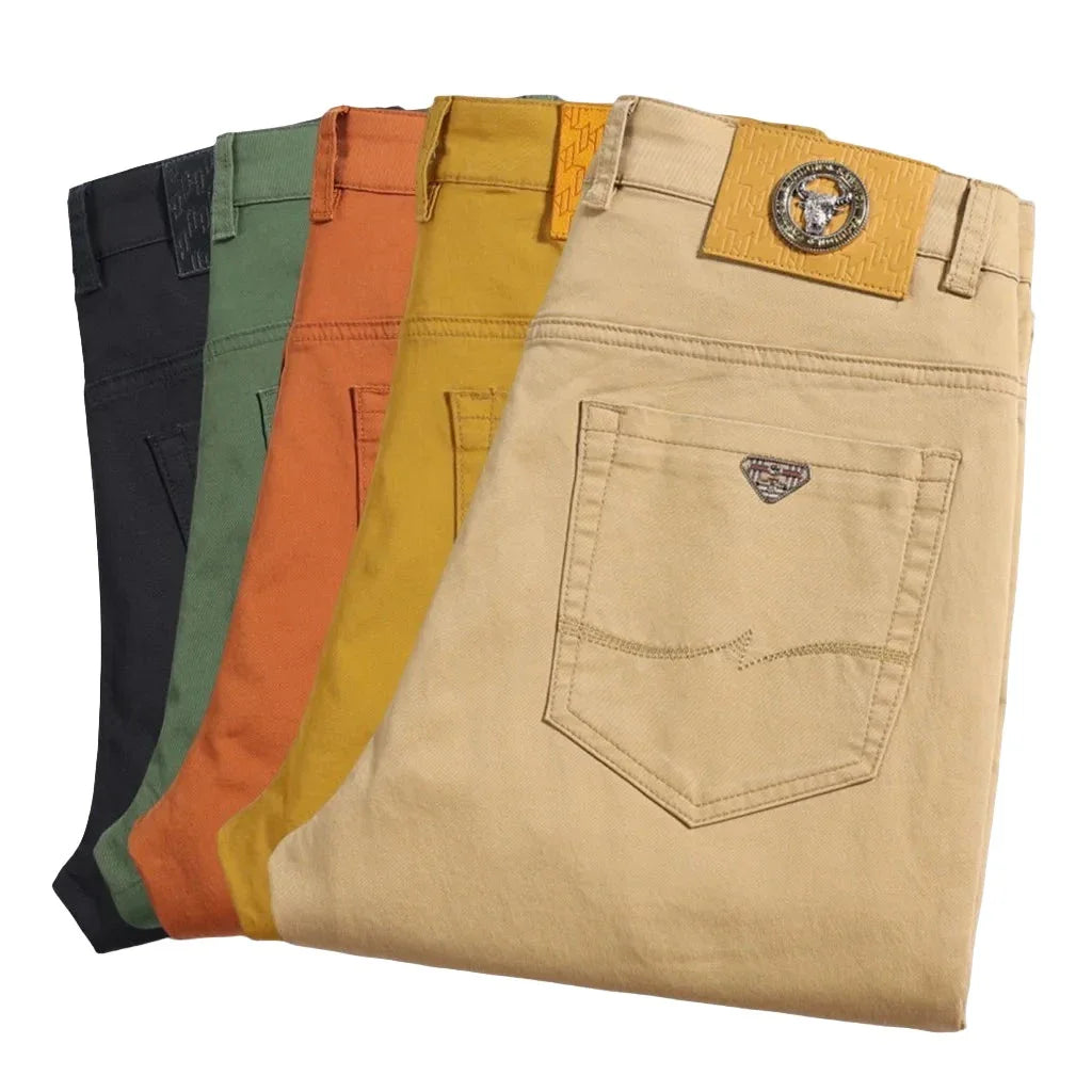 Man Pants Summer Business Casual Pants Classic Solid Color Loose Straight Trousers Brand Men's Clothing New In Baggy Pants-Dollar Bargains Online Shopping Australia