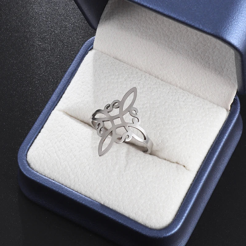 Witch Knot Necklace Stainless Steel Magic Knot Pagan Witchcraft Symbols Pendant Celtic Knot Necklace Jewelry Gifts for Women-Dollar Bargains Online Shopping Australia