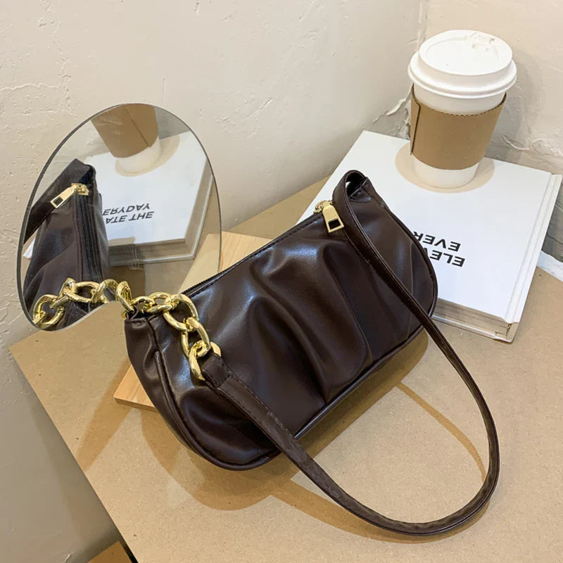 Cloud Pleated Causal Handbag Women's Dumpling Tote Armpit Bag Shopping Shoulder Bags Underarm Bag-Dollar Bargains Online Shopping Australia