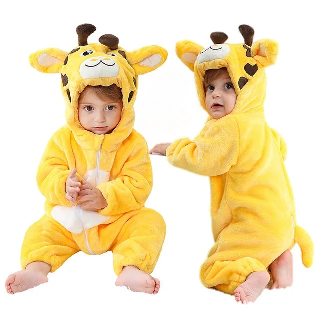 Halloween Baby Rompers Winter Hooded Flannel Toddler Infant Clothes Overall Bodysuits Jumpsuit Costume-Dollar Bargains Online Shopping Australia