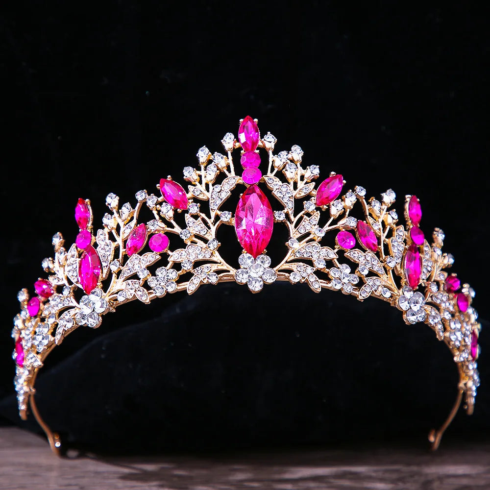 Vintage Princess Queen Bridal Crown Headwear Crystal Tiara For Women Wedding Crown Hair Dress Accessories Jewelry