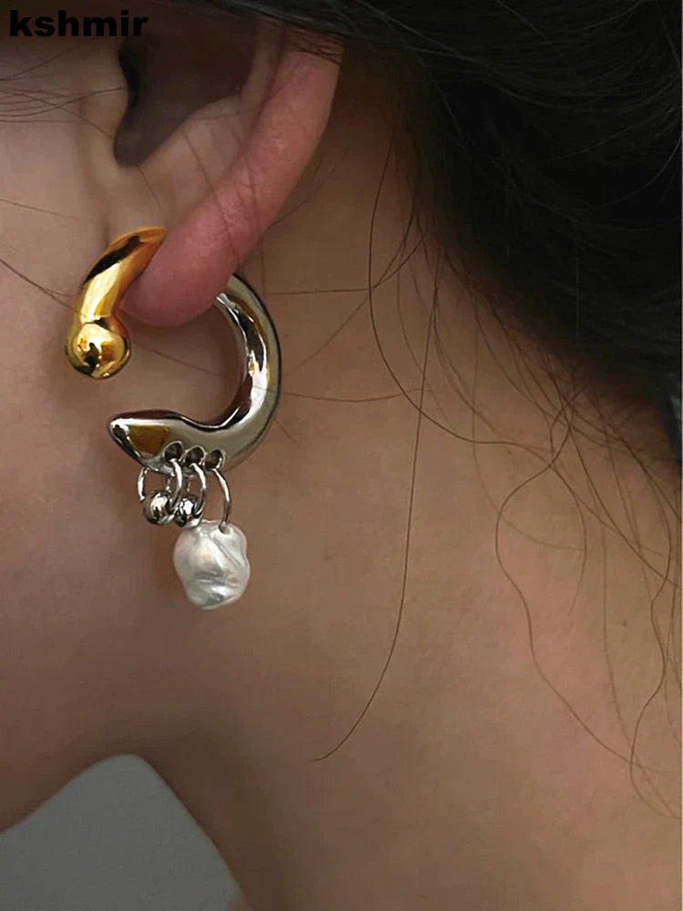 Chic pearl pendant earrings can be detachable before and after wearing INS fashion women's earrings jewelry accessories gift-Dollar Bargains Online Shopping Australia