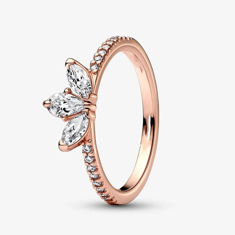 925 Sterling Silver Rings For Women Original Infinity Love Heart Crown Engagement Wedding Ring Rose Gold Crystals Luxury Jewelry