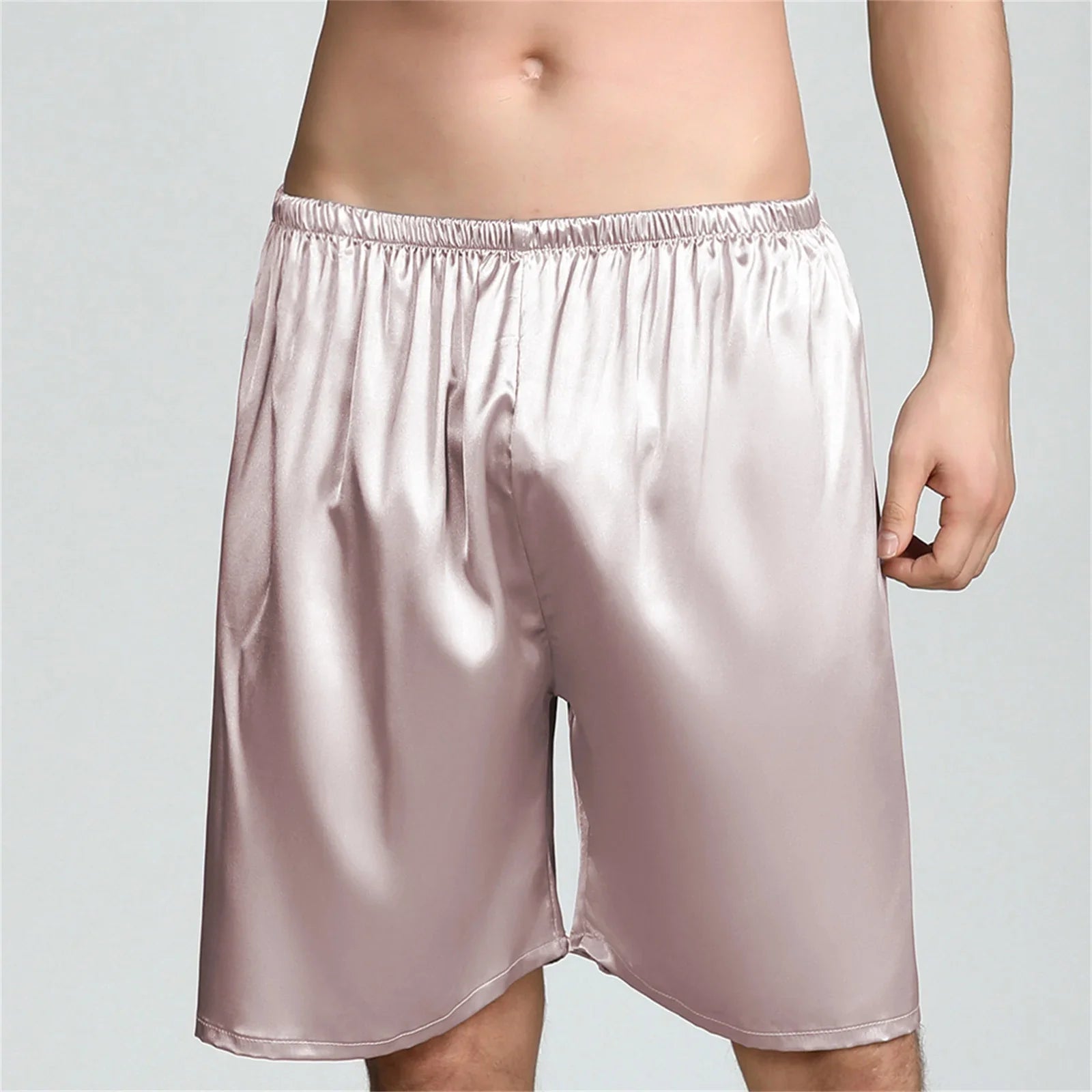 Men Casual Home Nightwear Satin Pajamas Shorts Pyjamas Sleep Bottoms Boxers Short Pants Lounge Homewear-Dollar Bargains Online Shopping Australia