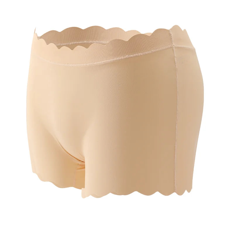 Women's Panties Seamless Sports Wavy Edge Silk Satin Boxers Underwear Female Lovely Briefs Cozy Lingerie Intimate Underpants-Dollar Bargains Online Shopping Australia