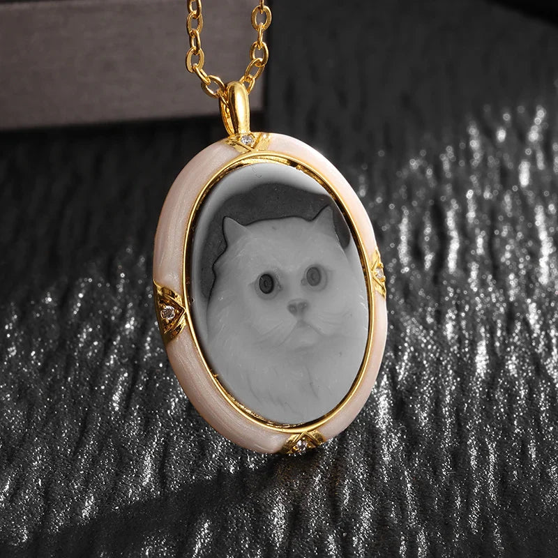 Hot Hug Love Pet Cat Pairing Couple Necklace Fashion Stainless Steel Men Women Best Friend Bff Pendant Jewelry Gift-Dollar Bargains Online Shopping Australia