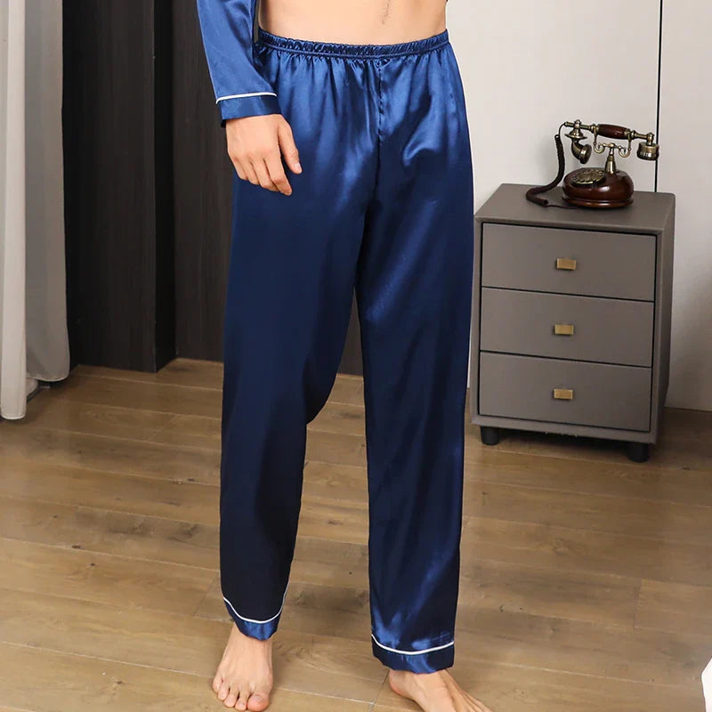 Men's Ice Silk Sleeping Pants Summer Large Casual Comfortable Loose Breathable