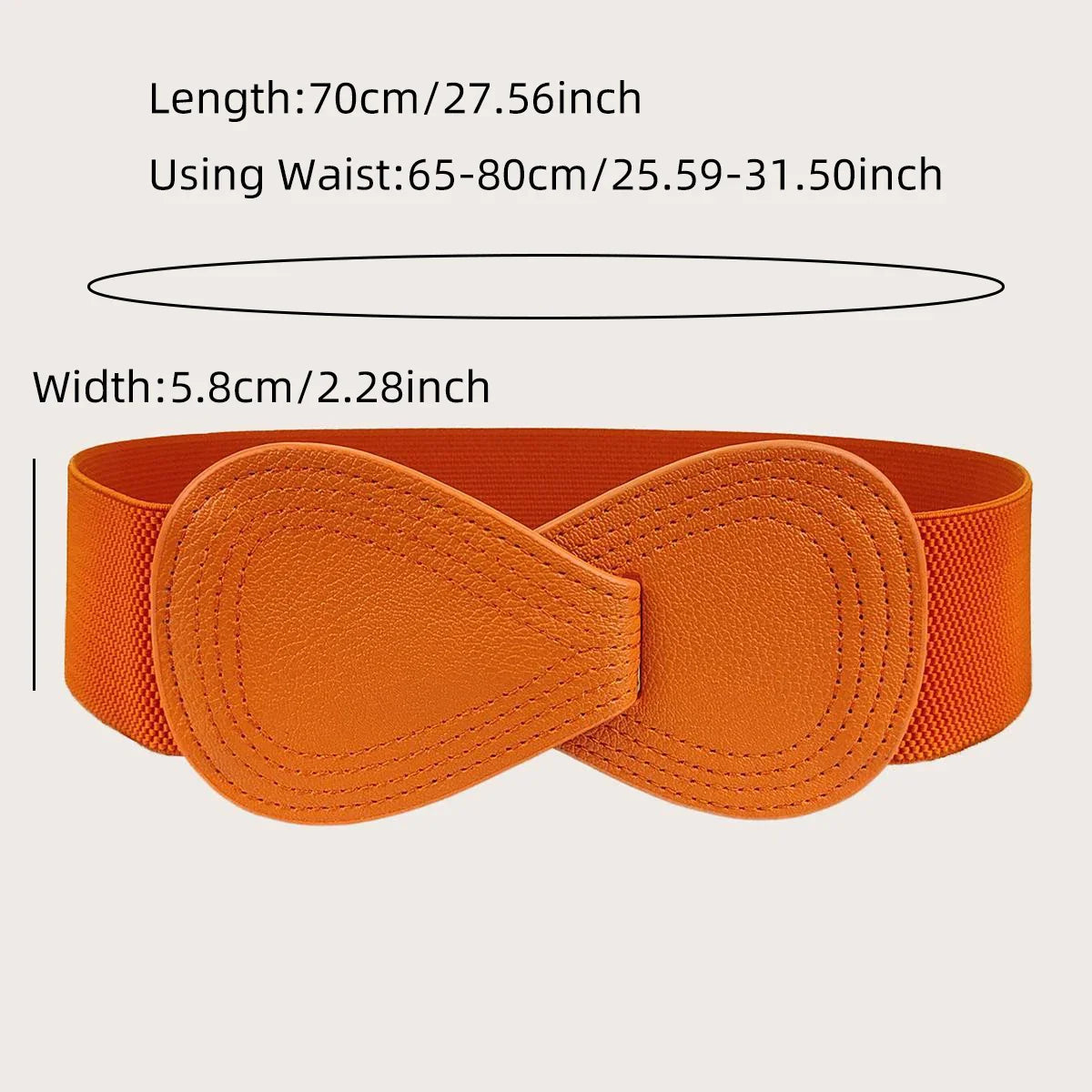 Womens elastic waistband  daily commuting dress decoration waist